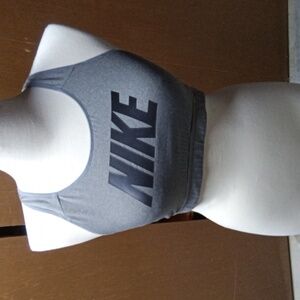 Nike Gray Racerback Sports Bra W/ Adjustable Straps